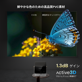 100/120インチ-固定フレーム式マットホワイトスクリーン