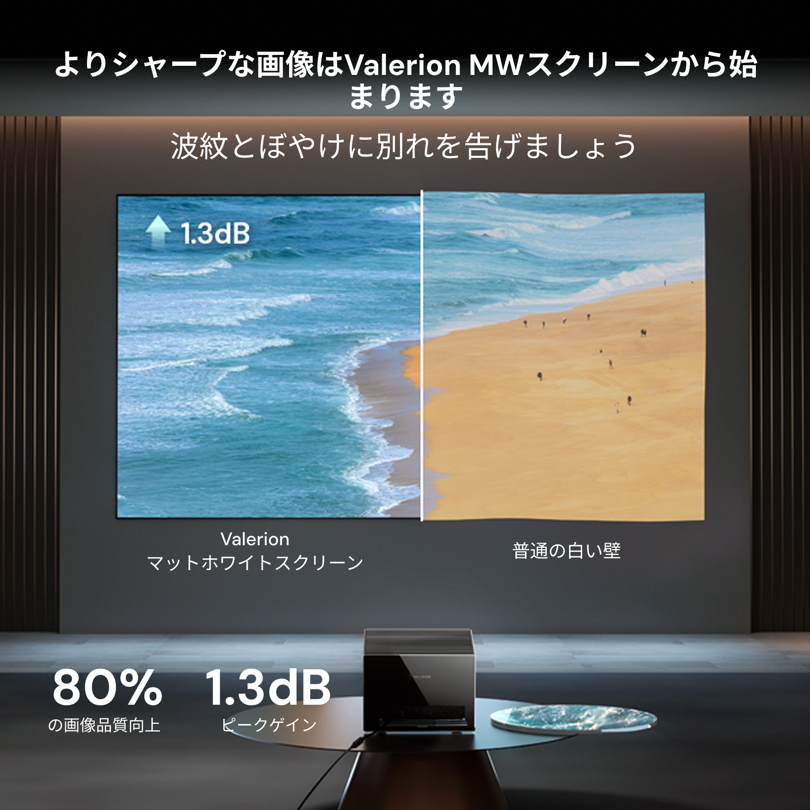100/120インチ-固定フレーム式マットホワイトスクリーン