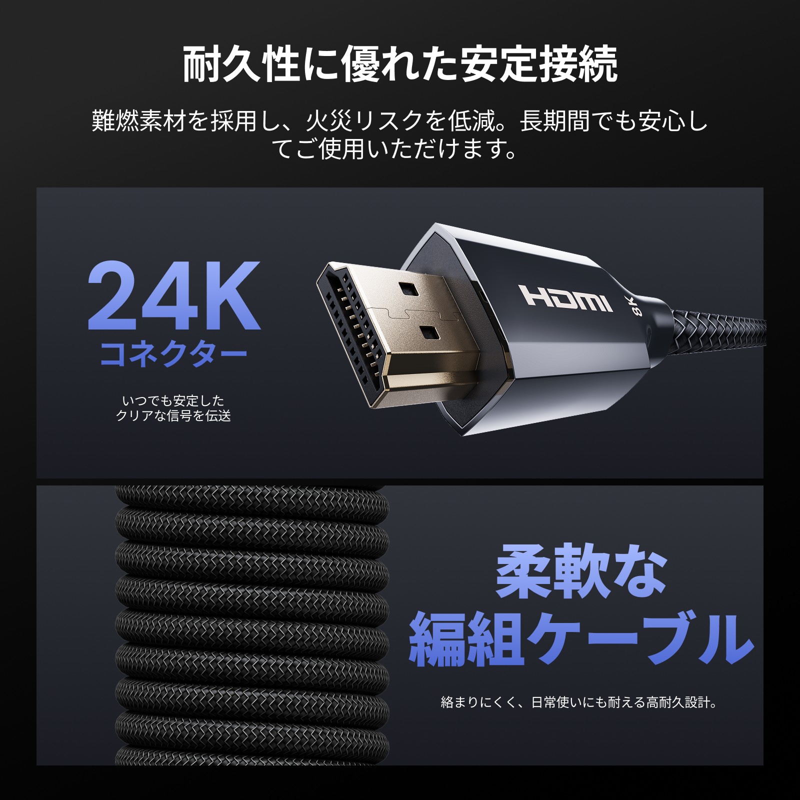 Valerion HDMI® 2.1 認証 超高速ケーブル（12 meters）
